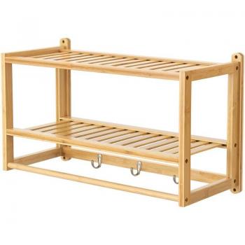 Étagère de salle de bain en bambou 30 x 55 x 22,5 cm
