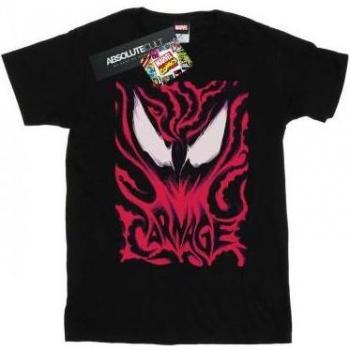 Marvel Girls Venom Carnage Black T-Shirt 5-6 Years