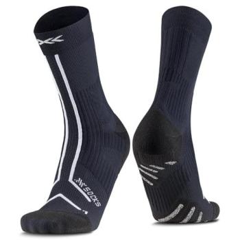 Terraskin X‑Crew Trailrun Master Socks – UK 8‑9.5 (Black/White)