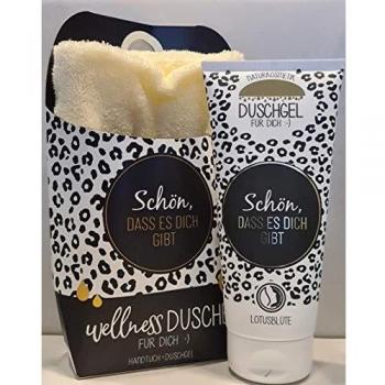 Naturkosmetik Relax Set – Duschgel + Bio-Baumwoll-Handtuch