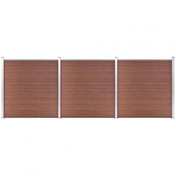 VidaXL Outdoor WPC Fence 526x186 cm Brown