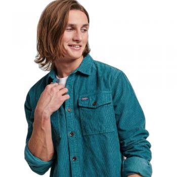 Superdry Vintage Camicia di Velluto Cord Hydro Dark Turquoise XL