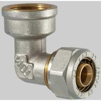 Raccordo curvo femmina a compressione 16 mm, 3/4