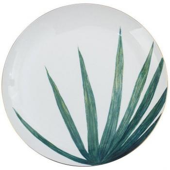 Green Plants Ceramic Dinnerware Plate Set