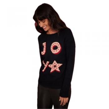 Navy Glitter Christmas Jumper for Women
