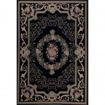THEKO Aubusson Noir – 80×150 cm
