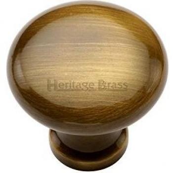 Heritage Brass Finish Mushroom Knob – C113 32‑AT (Antique Brass)