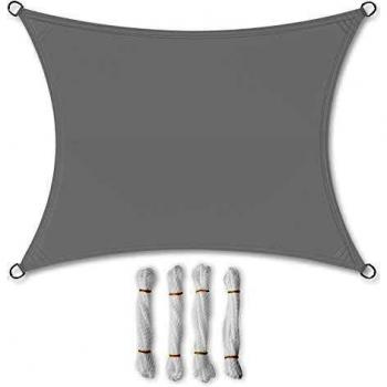 SONGMICS Sonnensegel 3 x 5 m, UV-Schutz, reißfestes Polyester