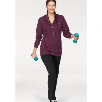 KangaROOS Jogging-Anzug Set (2 Teile) – Lila/Aubergine, Schwarz – Für Große Größen