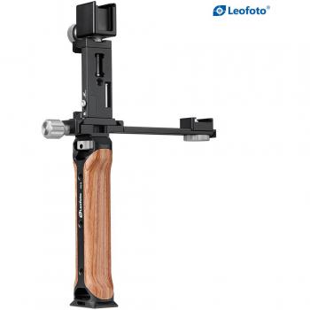Leofoto Handgriff Smartphone‑Halterung Blitzschuh – 3‑fach verstellbar, robustes Design