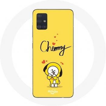 A51 Protecteur BT21 Chimmy‑Jimin Éclat Jaune