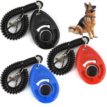 Sound Clicker Trainer for Pets with Keychain and Wrist Strap
