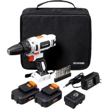 Rechargeable White JCD28-C Driver Drill with Carrying Case