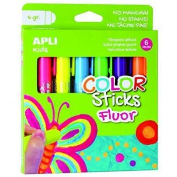 Apli color sticks temperas solidas fluorescentes