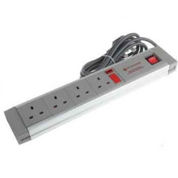 Extensión de Enchufes RS PRO 4 Tomas con Interruptor, 2m de Longitud
