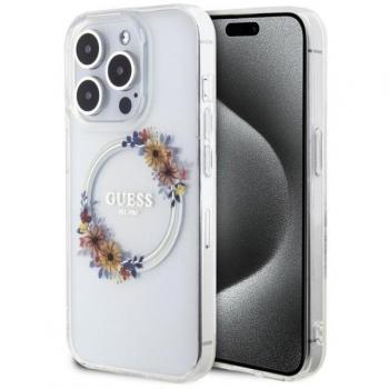 Guess Case Trasparente iPhone 15 Pro Max IML Wreath