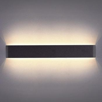 LED Klan 720 24W: Aplique de Parede em Preto/Branco Neutro