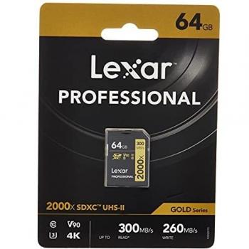 Lexar 256GB SDXC Professional UHS-II 2000x V90