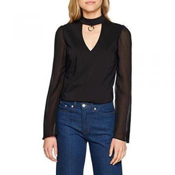 Guess Top LS Trudy, Nero (Jet Black A996), X-Small Donna