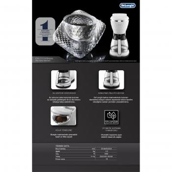 De'Longhi Brilliante ICMJ210.1BK 10-Cup Filter Ground Coffee Machine In Black