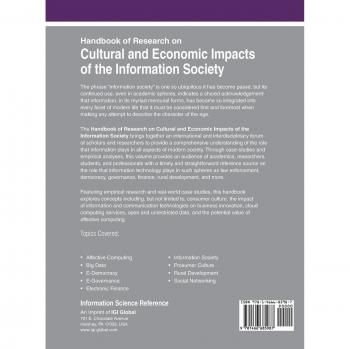 Handbook of Research on Cultural and Economic Impacts of the Information Society