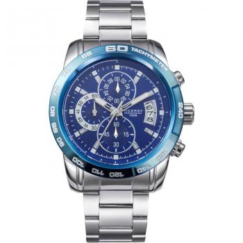 Viceroy 40421-09 Hombre Azul: Reloj Acero IP con Cronómetro y Aguasresistente
