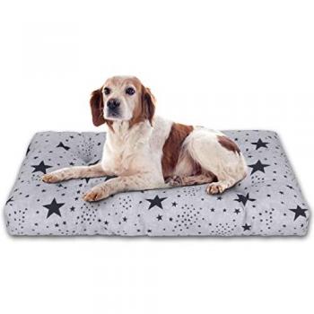 Colchoneta para Mascotas Estampada, Relleno de Espuma, Uso Interior y Exterior (Mediana, Estrellas)