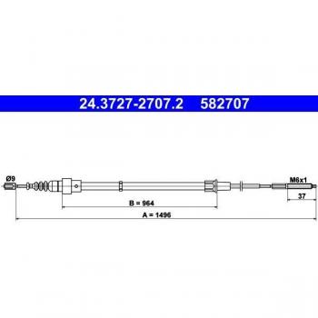 Cable de freno de mano ATE 24.3727-2707.2