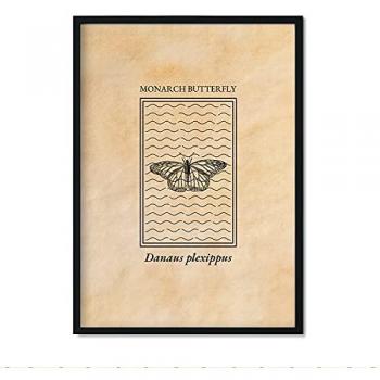 Póster de Insectos Estilo Grabado en Tonos Sepia