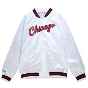 Mitchell & Ness NBA Leichte Satinjacke Rot Weiß M Herren