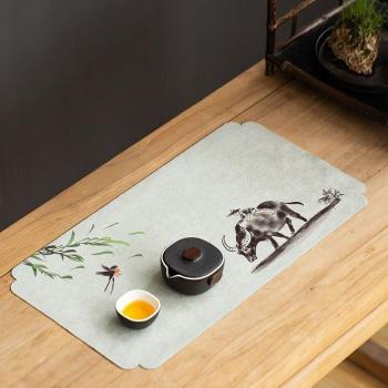 Suede Waterproof Zen Tea Table Runner