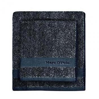 Marc O'Polo Melange Serviette de Bain Marine 50 cm x 100 cm