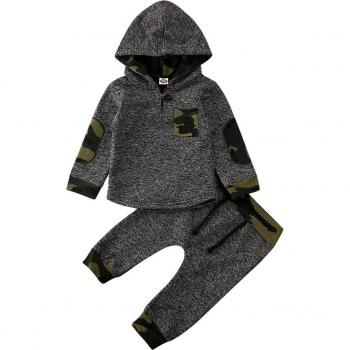 Tenue d'extérieur à capuche camouflage enfants