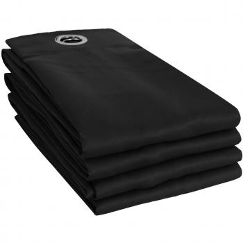 Deconovo Lot de 4 Rideaux Occultants à Oeillets 140x260cm Isolant Thermique Anti Froid Noir