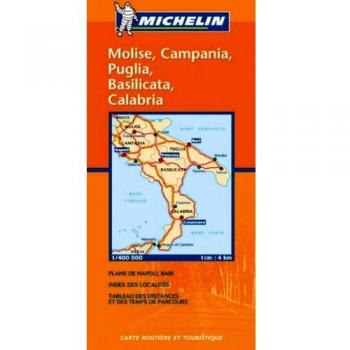 Molise, Campania, Puglia, Basilica Calabria 1:400.000