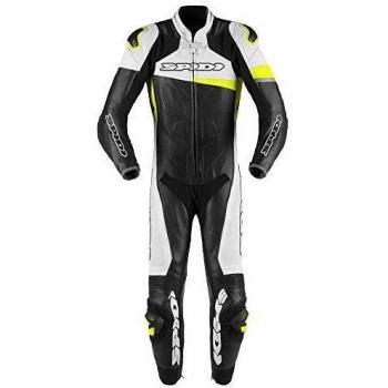 Spidi Race Warrior Pro 1‑Teile Leder‑Kombination Motorrad – Schwarz/Weiß/Gold