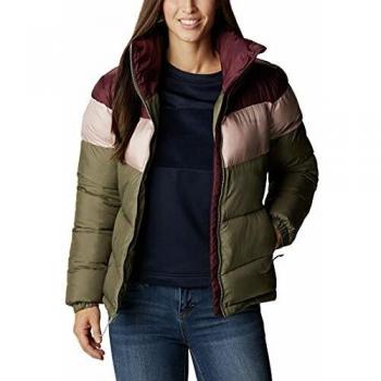 Columbia Puffect Color Blocked Giacca Donna Verde Mineral Pink