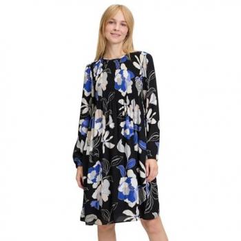Vestito Betty Barclay in Color Crema-Blu-Nero
