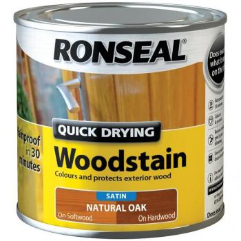 Ronseal Satin Woodstain Natural Oak 250ml