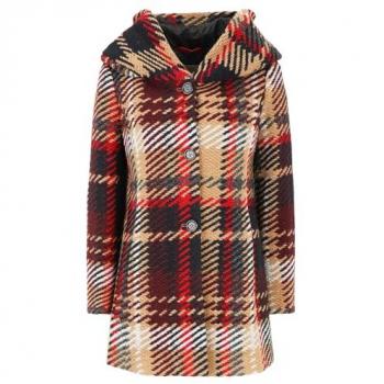 Amber & June Kurzjacke »Amber & June Kurzmantel mit Kapuze«, mit Kapuze
