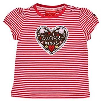 BONDI KIDSWEAR Trachtenshirt 'Zuckermaus' für Baby/Kind, Rot/Rosé, Größe 80