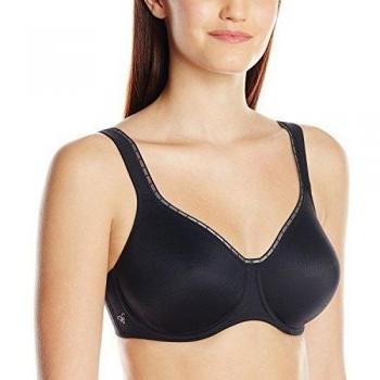 Black Double Support Seamless Bra – 32C