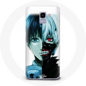 Étui Samsung Galaxy J6 2018 Tokyo Ghoul Visage Moitié