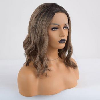 Brun Ombre Bob – Perroque synthétique à racines foncées