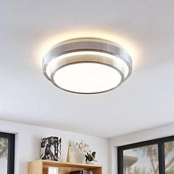 Runde LED‑Decke Naima 41 cm – Lindby Aluminium