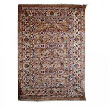 Tapis décoratif 120x180 beige et ivoire motif oriental