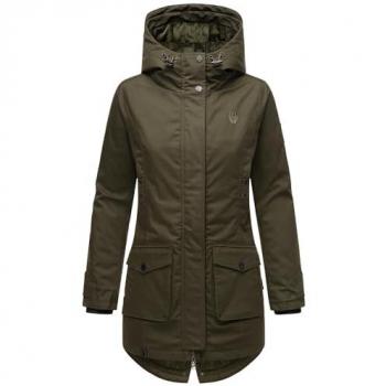 Parka NAVAHOO Brinjaa Damen Jacke, dunkelgrün