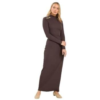 Tall Brown Ribbed Maxi Dress – Long Tall Sally, 16 US
