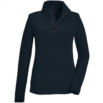 Killtec Damen Fleece Shirt KSW 101 mit Stehkragen und Reißverschluss, Blau, Größe 38