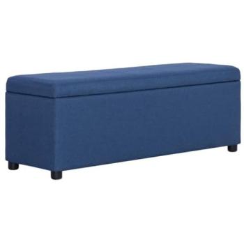 Banquette polyester bleu avec compartiment 116 cm